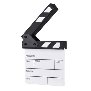 Kampho ฟิล์มอะคริลิค clapboard ลบขนาดกะทัดรัดดูหนังทีวีผู้กำกับฉากการกระทำ clapper BOARD กระดานชนวนสำหรับการบันทึก - Product Image 2