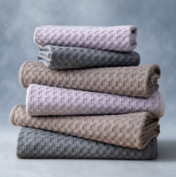 Chiffon de nettoyage de table en microfibre gaufrée de haute qualité, personnalisé, avec étiquette suspendue, pour la cuisine