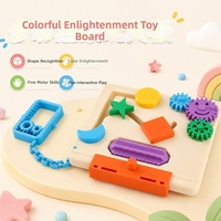 Nuevo Diseño de Juguete Educativo Montessori para Niños Pequeños, Tablero de Actividades Multifuncional, Portátil, Colorido, para el Aprendizaje Temprano