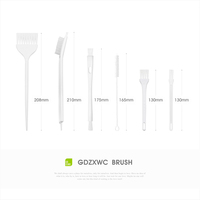 Kit de 6 brosses de nettoyage uniques pour ustensiles de cuisine et ménagers, avec pailles plates à double extrémité de 165 mm, en sac OPP et boîte transparente