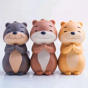 Manufacturer Customized DIY 3D Cute Little Animal Ornaments For Decorative Gifts Soft Rubber PVC Ornaments For Holiday Gifts