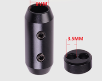 Adaptateur pour prise d'écouteurs, connecteur de fil, 6mm à double, 3.5mm en alliage d'aluminium