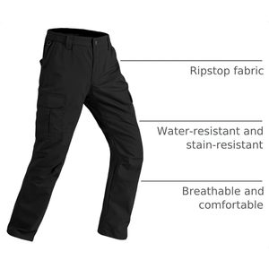 Pantalons de travail pour hommes sur mesure, pantalons cargo imperméables en ripstop avec 7 poches, pantalons de randonnée tactiques - Product Image 4
