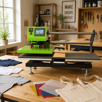 Presse à chaud électrique entièrement automatique haute performance AP2361, nouvelle, avec double table de travail mobile, transfert thermique par sublimation