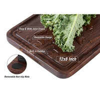 Massieve walnoot houten snijplanken voor de keuken 12x8 inch houten hakblokken met sapgoot voor vlees fruit premium steakplank