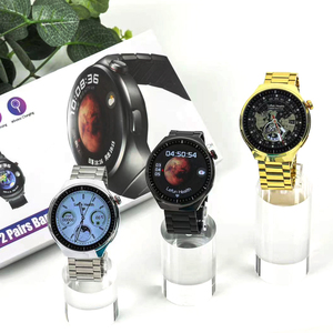 2024 gọi điện thoại không thấm nước thông minh Vòng đeo tay thể thao Phụ Nữ Thông Minh Đồng hồ Android IOS tiếng ồn người đàn ông vàng sang trọng silicon dây đeo thép - Product Image 3