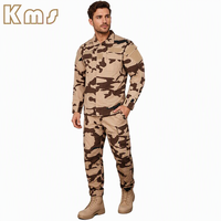 KMS Uniforme Tactique Ripstop Chad Desert, Tenue de Combat BDU, Vêtements de Camouflage Tactique pour l'Extérieur