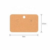 Étiquettes en papier kraft vierges en gros, rectangulaires arrondies, pour bijoux, supports pour boucles d'oreilles, cartes cadeaux pour clous d'oreilles, impression numérique