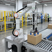 Cobot 6 axes multifonctionnel de 5 kg avec ventouse pour pressage et ramassage de boîtes en carton, cellule de travail automatisée, moteur premium haute performance