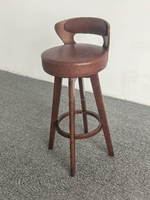 Tabourets de bar hauts de gamme, style européen luxueux, en bois, modernes, pour comptoir de salle à manger commerciale