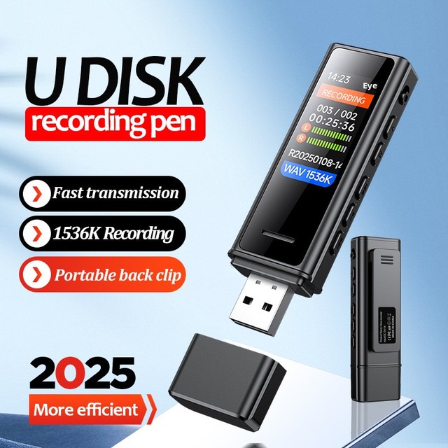 New USB 2.0 Flash Drive Voice Recorder Model B60 Exclusive HD Noise-Canceling Audio Recorder Player