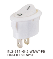 Interrupteurs à bascule industriels robustes, bornes en alliage de cuivre thermoplastique renforcé, 250V 6A SPDT, indice de protection IP40, pour utilisation en machine