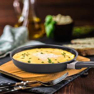 Sartén Antiadherente Redonda de 24 cm para Saltear y Freír Huevos, Solo Lavar a Mano - Product Image 1