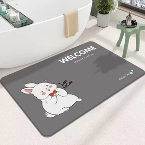 Terre de diatomées salle de bain absorbant doux tapis de sol salle de bain tapis de porte antidérapant tapis de <span class=keywords><strong>pied</strong></span> salle de bain tapis de toilette séchage rapide - Product Image 5