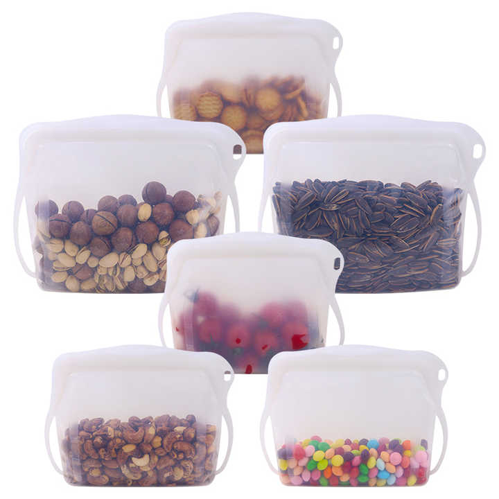 Reusable Snack Bags Best Silicone Ziplock Bags 1Pc Silicone Food