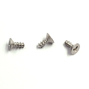 Tornillo de seguridad OEM ODM ST1.5x3mm ST1.7x4mm ST2x4mm plateado, avellanado, de tres puntas, con rosca gruesa - Product Image 1