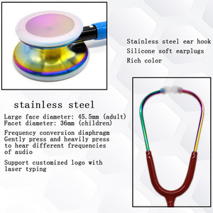 <span class=keywords><strong>St</strong></span>éthoscope médical Cross Caijin à conversion de fréquence en acier inoxydable, conception acoustique, pour l'écoute transfrontalière du cœur fœtal des femmes enceintes - Product Image 2