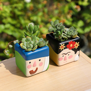 Vaso per Piante Grasse Multifunzionale in Resina a Forma di Cartone Animato, Portapenne Durevole, Organizzatore da Scrivania Carino, Decorazione per la Casa - Product Image 2