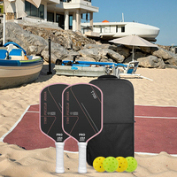 Raquette de pickleball de haute qualité et durable en PP nid d'abeilles imprimé T700 13 mm en fibre de carbone pour adultes, intérieur/extérieur, personnalisable