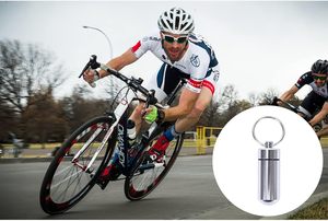 Outdoor Waterproof Aluminum Pill <b>Box</b> <b>Mini</b> Small Medicine Bottle Holder with Keychain Durable and Portable - Product Image 5