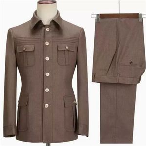 Nuevo Conjunto de Traje para <span class=keywords><strong>Hombre</strong></span> de 2 Piezas, Traje Ajustado, Traje de Fiesta de Boda, Conjunto de Traje de Negocios para <span class=keywords><strong>Hombre</strong></span> - Product Image 5