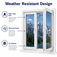 Ventanas Minimalistas de Estilo Europeo Personalizadas, Ventanas de Vidrio Templado con Doble Acristalamiento Insonorizadas para Casa