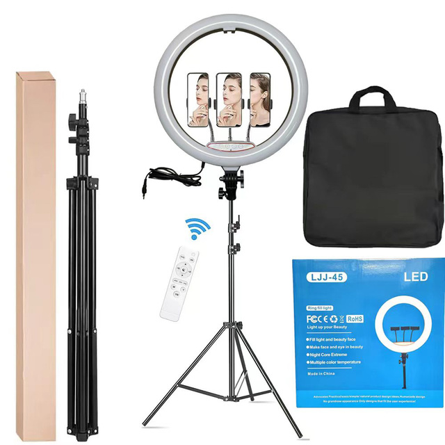 22 Inch Ring Light Stand Indoor Live Makeup Photography Professional Ring Lights With Stand and Storage Bag Led Ring Light