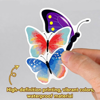 Autocollant Vinyle Papillon Honli Imperméable Découpé Holographique Esthétique Nature Journal Scrapbook Enfants Ordinateur Portable Cadeau