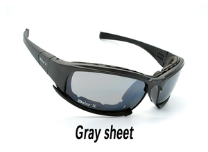 แว่นตาโพลาไรซ์ยุทธวิธี แว่นตากันแดดกลางคืนพร้อมเลนส์ 4 แบบ แว่นตาสำหรับผู้ชาย แว่นตาสำหรับยิงปืน แว่นกันแดดยุทธวิธี - Product Image 5