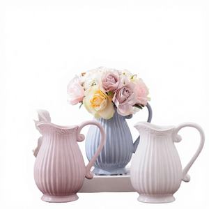 Jarrón de Porcelana Blanca Estilo Europeo, Florero Decorativo de Cerámica, Suministro al por Mayor de China, Cuatro Colores - Product Image 2