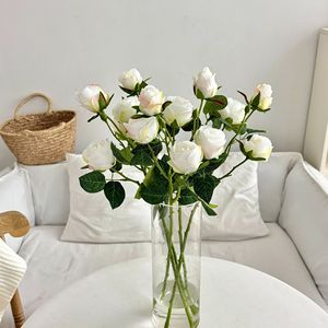 Rosa Seca de Estilo Europeo, Flor Artificial de Rosa Antigua para Decoración del Hogar, Mesa de Comedor, Rosa de Interior de Alta Calidad - Product Image 4