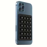 Support Téléphone Ventouse Carré en Silicone Adhésif Simple Face pour iPhone et Android Mains Libres Jouet Anti-Stress Miroir
