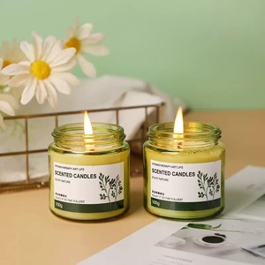 Vente en gros de bougies parfumées créatives en cire de soja, point de fusion <span class=keywords><strong>à</strong></span> 68 degrés, <span class=keywords><strong>bouchon</strong></span> en <span class=keywords><strong>bois</strong></span> vert, niches sans fumée pour anniversaires et cadeaux - Product Image 5