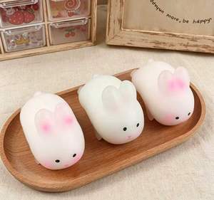 Sensory Kawaii Rabbit Magic Color Changing Strawberry <b>Squishy</b> Fidget Toy Cute <b>Cat</b> Paw Thermochromic Soft Fruit Stress relief - Product Image 3
