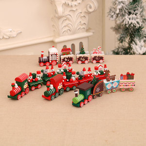 Decoraciones Navideñas 2026, Tren de Madera Navideño, Regalos Navideños para Niños, Adornos Navideños - Product Image 2