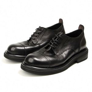 Chaussures de mariage à lacets carrées de créateur renommé, en cuir de vachette de qualité supérieure, durables, au design classique, antidérapantes et respirantes - Product Image 3
