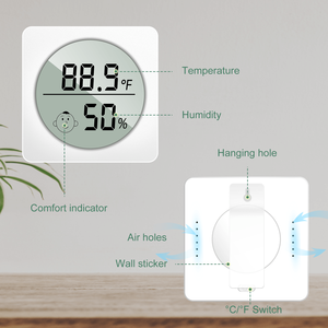 Mini LCD kỹ thuật số Nhiệt kế ẩm kế trong nhà nhiệt độ phòng độ ẩm với độ chính xác cao nhanh 10S làm mới chỉ số thoải mái - Product Image 4