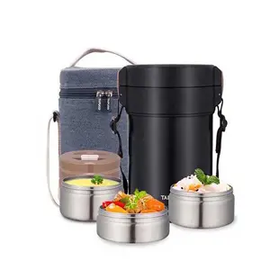 2L Hot Food Double Wall Lunch Container Bento Insulated Stainless Steel Leakproof Thermal Lunch Box