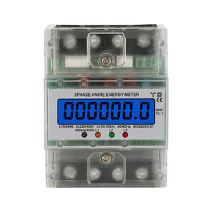 Liu Yi 3 Phase 4 Wire Energy Meter LCD Display 400imp kWh Home Use High Precision - Product Image 1