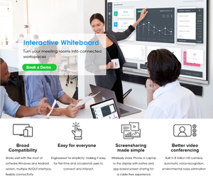Bảng trắng 75inch thông minh tương tác cho lớp học/Kinh doanh kỹ thuật số Android 13 Windows 10 hệ thống màn hình cảm ứng cho cuộc họp từ xa - Product Image 4