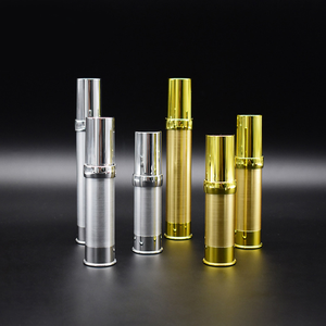 Mini petits flacons cosmétiques vides en plastique de 5 à 30 ml, or et argent, avec pompe sans air pour sérum pour le visage - Product Image 4