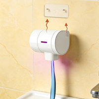 Esterilizador de Cepillos de Dientes UVC Mejorado de Alta Potencia, Montado en la Pared, con Batería Recargable de 800 mAh y Secado por Aire