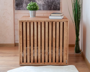 เฟอร์นิเจอร์สำหรับสัตว์เลี้ยง โต๊ะข้างเตียงไม้ บ้านแมวแสนสบาย บ้านแมวไม้สไตล์เรียบง่าย กล่องไม้สำหรับนอน - Product Image 3