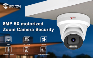 Anpviz 8MP IP Camera US Stock <b>Security</b> Turret POE Outdoor Camera Smart Human/Vehicle Detection WDR H.265+ 5X Optical Zoom - Product Image 2