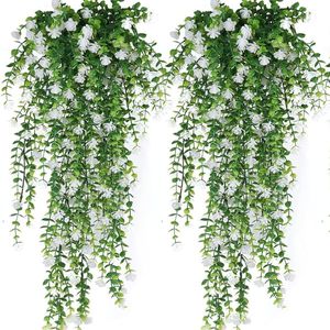 <span class=keywords><strong>Flores</strong></span> colgantes al por mayor, anti-ultravioleta, hojas artificiales de ratán, decoración para pared, hogar, jardín, boda, <span class=keywords><strong>flores</strong></span> colgantes para pared - Product Image 1