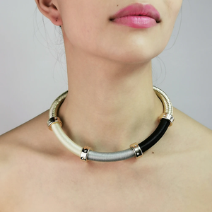 Multicolor cadena nuevo diseño de la cuerda de alambre de Metal collares hechos a mano Boho joyería India Collar babero collares venta al por mayor - Product Image 3