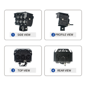 Liuhjg Chất lượng cao vuông 6 <span class=keywords><strong>LED</strong></span> ống kính tại chỗ lightwhite màu vàng và màu đỏ Devil của Eyes <span class=keywords><strong>LED</strong></span> Đèn Xe Máy - Product Image 5