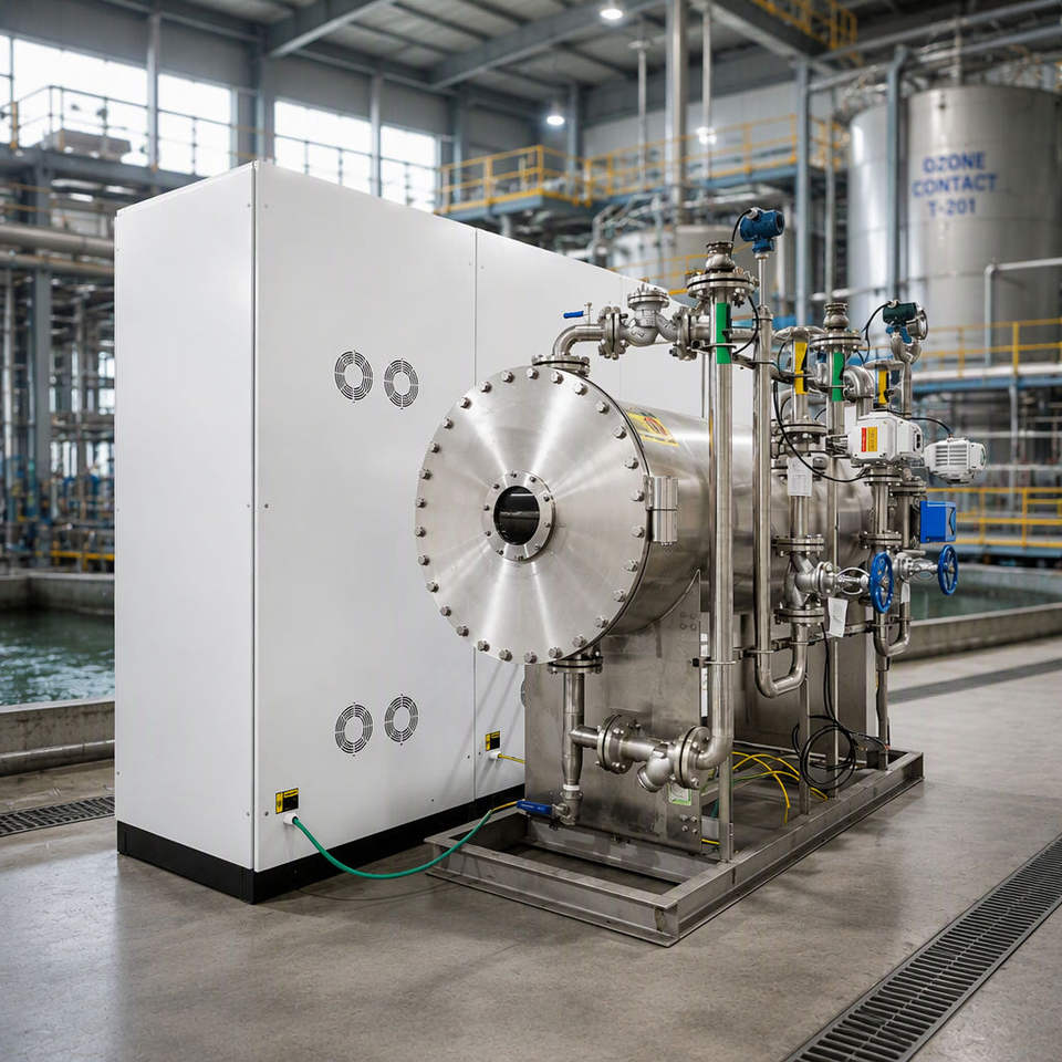 Water Distribution Component Industrial Ozone Generator Water Treatment Machine for Wastewater ...