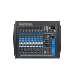 professional 12 channel powered mixer 3-in-one professional with wireless microphone in China