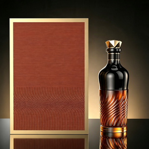 Cartons personnalisés pour bouteilles de brandy blanches 500 ml avec bouchon en liège pour l'emballage de spiritueux, whisky, vodka, gin, <span class=keywords><strong>tequila</strong></span>, finition mate laminée - Product Image 2